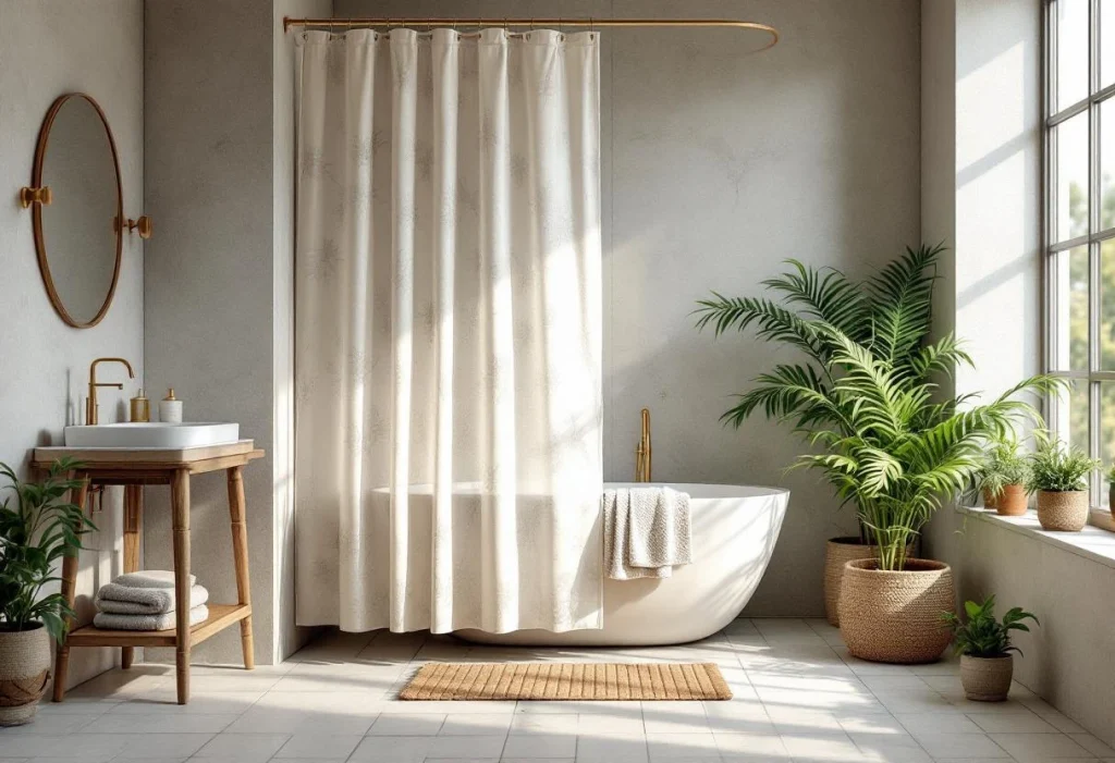 Petits espaces, grand style : réinventer la salle de bain avec un rideau de douche 90×180