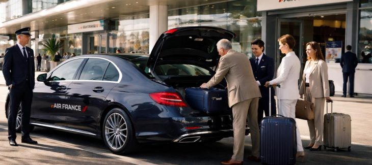 découvrez notre service de transport premium pour voyageurs avec bagages accompagnés, en partenariat avec air france, et profitez d'une expérience aéroport haut de gamme.